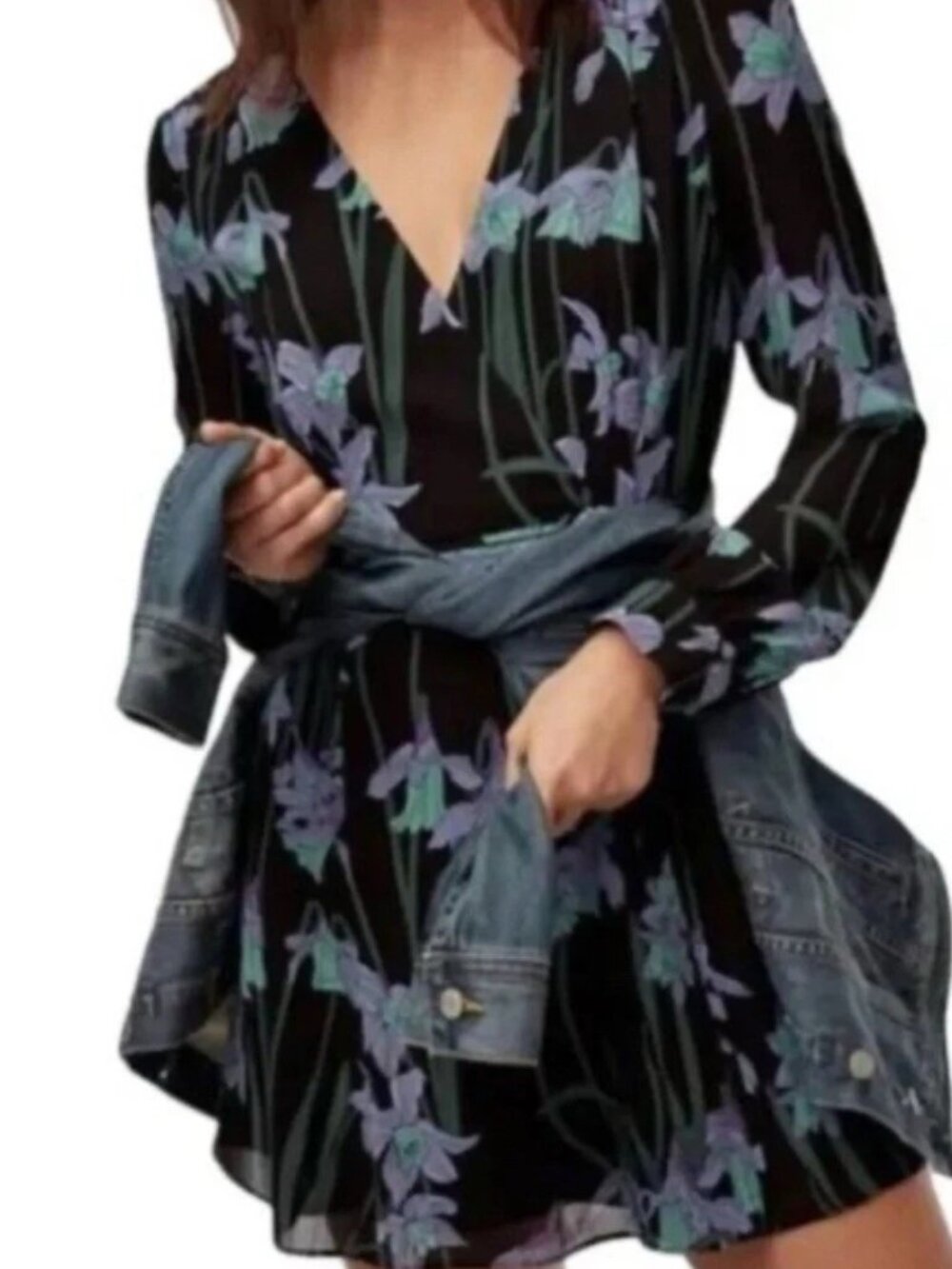 Aritzia Sunday Best Ruffle Wrap Dress Size 2